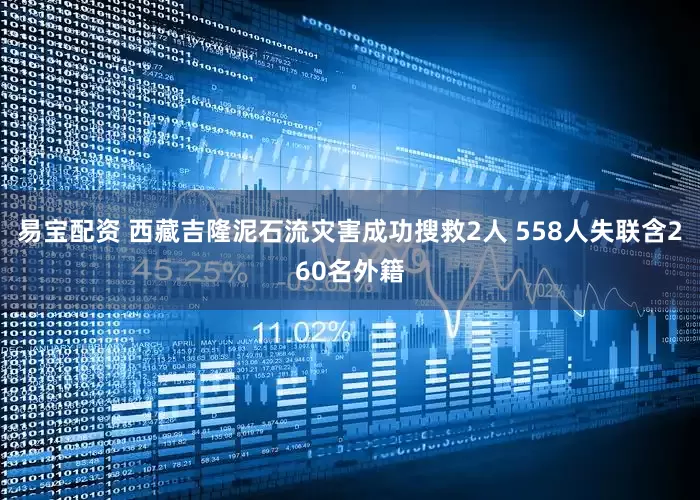 易宝配资 西藏吉隆泥石流灾害成功搜救2人 558人失联含260名外籍